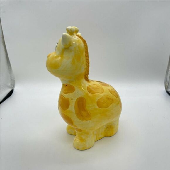Adorable Baby Giraffe Ceramic Piggy Bank Coin Bank - Picture 3 of 6
